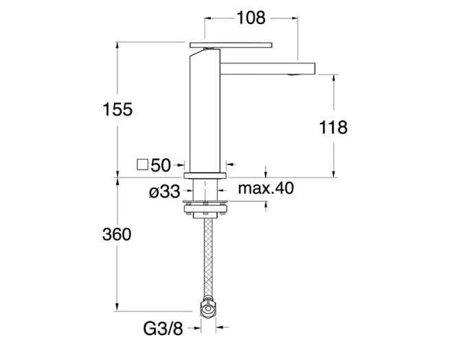 Смеситель для раковины CRISTINA TABULA TA92051