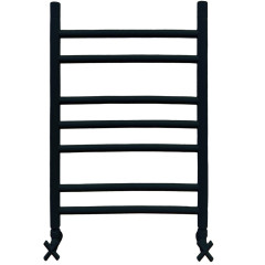 Полотенцесушитель Ника CLASSIC ЛП (Г2) 60/40 RAL9005 черный матовый с вентилями (комплект люкс)*