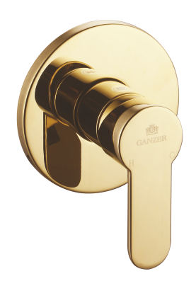 5102-E Смеситель вст. для душа круг. (ЗОЛОТО) GANZER  (10/1шт)