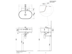 Раковина подвесная/ накладная CIELO MARE MRLS50 CO
