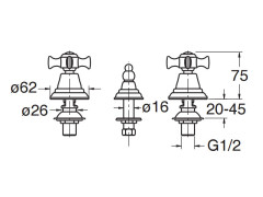 Смеситель для биде CRISTINA CANOVA CN30177