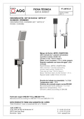 AQG Bold, душевой комплект EC316 на 3 потребителя, с квадратным изливом, с квадратным верхним душем 25х25 см и кронштейном 35 см, цвет хром