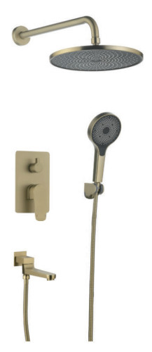 283563-S Встроенный смес для душа с 3-функ. (МАТ. ЗОЛОТО) ViEiR  (6/1шт)