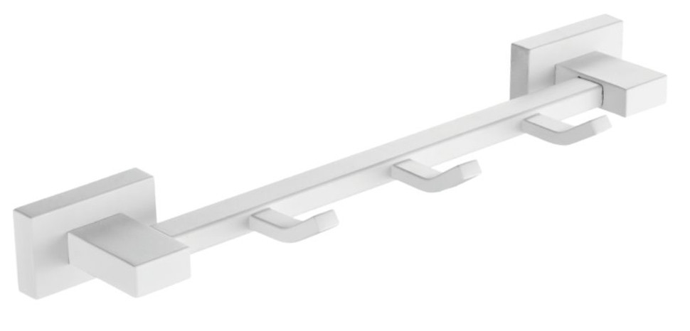 5014-F Вешалка для полотенца с 3-я крючками (БЕЛЫЙ) ViEiR  (30/1шт)