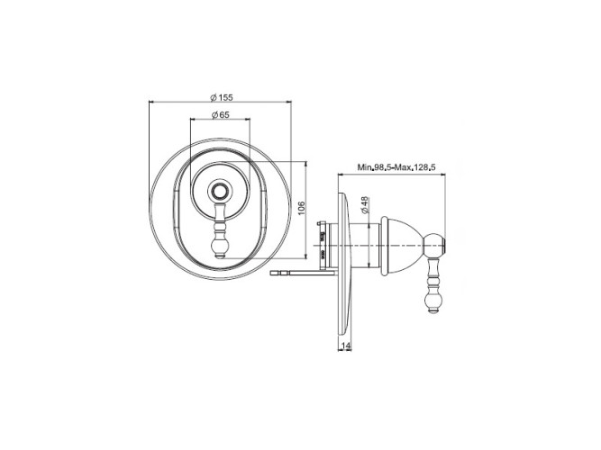 Внешняя часть смесителя FIMA CARLO FRATTINI ELIZABETH F5089X1CR