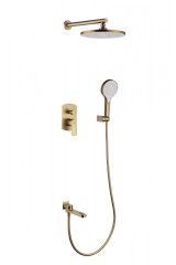 06165-S Смеситель встраиваемый для душа с 3-функ. (Мат. Золото) GANZER (6/1шт)