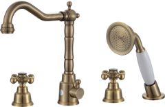 09033-D Смеситель на борт ванны (4-отв) "GANZER" (6/1шт)