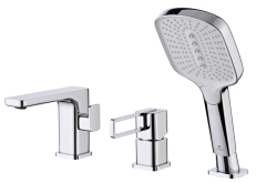 12133 Смеситель на борт ванны (3-отв,ХРОМ)  GANZER (10/1шт)