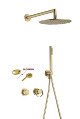 19164-S Встроенный смес для душа с 2-функ. (Мат. Золото) GANZER  (6/1шт)