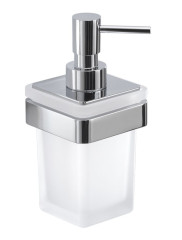 Gedy Samoa, настенный стеклянный дозатор c металлической помпой, цвет хром
