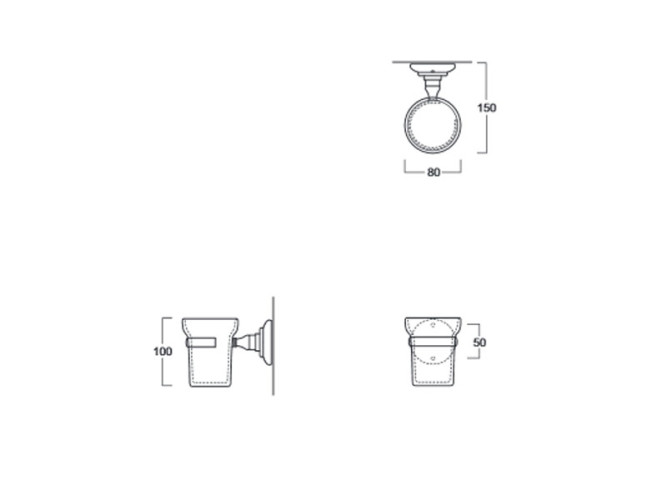 Стакан подвесной SIMAS VICTORIA ACCESSORI 260203 Cr