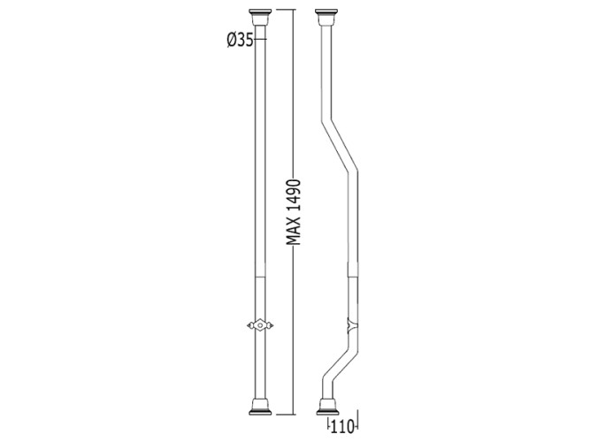 Труба для высокого бачка DEVON & DEVON Комплектующие IBACWESCR