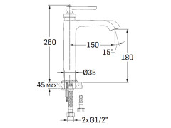 Смеситель для раковины MAMOLI MADEMOISELLE 496600000001