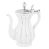 Кувшин керамика белая с декором платина/крышка хром Migliore Olivia