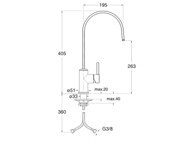 Смеситель для кухни CRISTINA KITCHEN KK52551