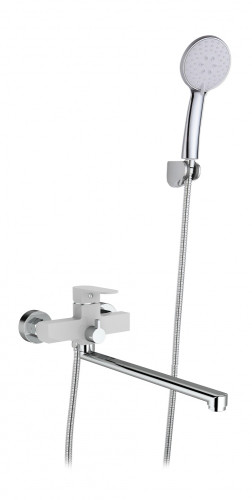 283541-F Смеситель од. для ванны дл. (БЕЛЫЙ) ViEiR (8/1шт)