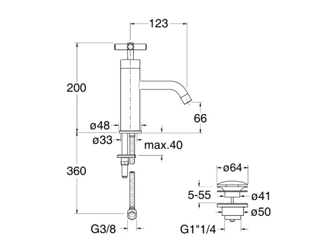 Смеситель для раковины CRISTINA EXCLUSIVE EV22051