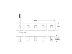 Внешняя часть термостатического смесителя CRISTINA Thermostatic external parts XQ76972
