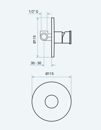 Emmevi Filobrass, однорычажный встраиваемый смеситель для душа, рукоятка без стержня, цвет зачищенное золото