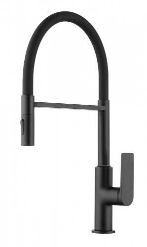 07126-C Смеситель для кухни с гиб. МАГНИТ. изливом (ЧЕР.+ЧЕР.) GANZER (10/1шт)