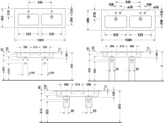Раковина двойная DURAVIT ME BY STARCK 2336130000