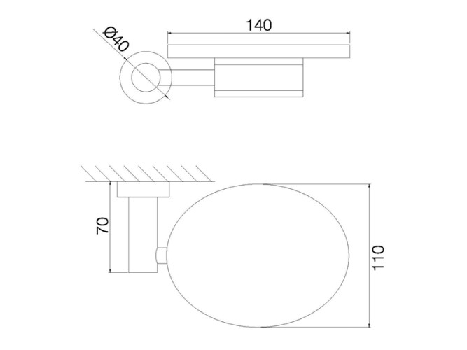 Мыльница настенная FIMA CARLO FRATTINI ROTOLA F6003/2CR
