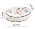 Gedy Clothilde, настольная керамическая мыльница, цвет белый с рисунком