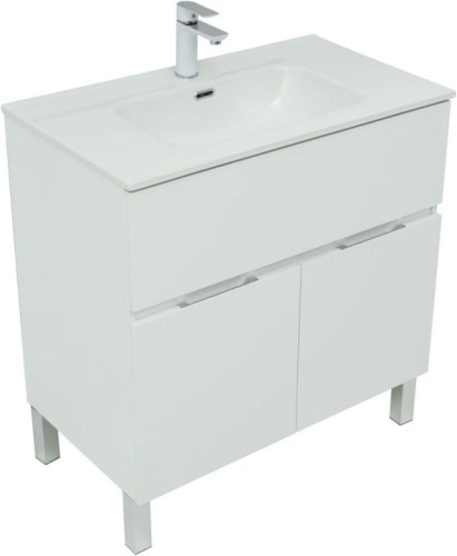 Тумба с раковиной Aquanet Алвита New 80 белый матовый
