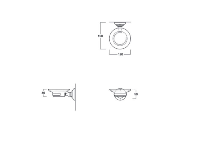 Мыльница подвесная SIMAS VICTORIA ACCESSORI 260201 Cr