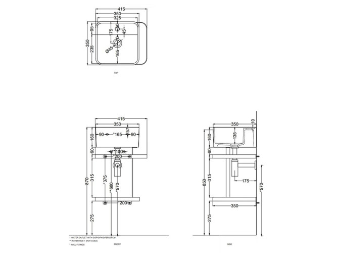 Столешница CIELO LES PETITES LPPIQ35 BA