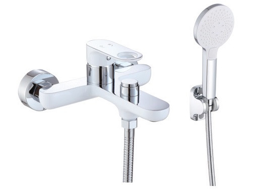 043531-F Смеситель од. для ванны кор. (бел/хром) ViEiR (10/1шт)