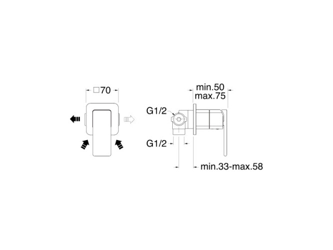 Смеситель для душа CRISTINA QUADRI S QS63824