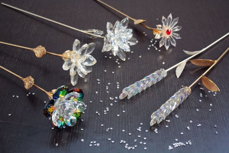 CTF, цветок на золотом стержне, длина 50 см, цвет золото