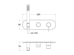 Смеситель для душа CRISTINA PiX PX60228