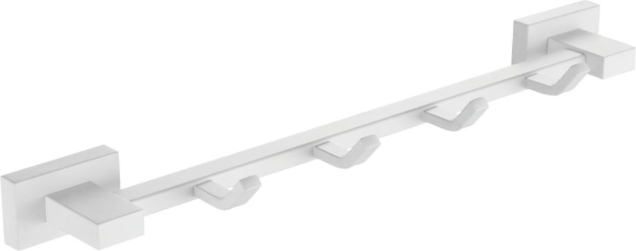 5015-F Вешалка для полотенца с 4-я крючками (БЕЛЫЙ) ViEiR  (30/1шт)