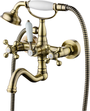 09035-D Смеситель 2-ух руч. для ванны БРОНЗ GANZER (6/1шт)
