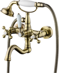 09035-D Смеситель 2-ух руч. для ванны БРОНЗ GANZER (6/1шт)