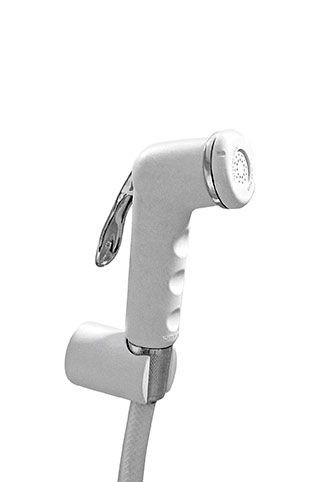 Emmevi, 151/BB, круглая лейка гигиенического душа с держателем ABS и шлангом из ПВХ, цвет белый