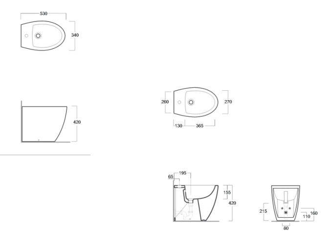 Биде напольное SIMAS LFT SPAZIO LFT 21 bia
