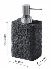 Gedy Aries, настольный дозатор с пластиковой помпой, цвет хром - антрацит