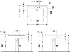 Раковина подвесная DURAVIT STARCK III 0304800000
