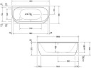 Ванна акриловая пристенная DURAVIT DARLING 700248000000000