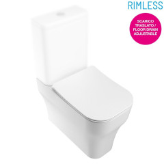 Olympia Synthesis Eco, напольный безободковый унитаз моноблок 63x36 см, цвет черный глянцевый