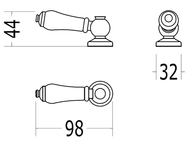 Ручка смыва для моноблока DEVON & DEVON Комплектующие IB1042CPM