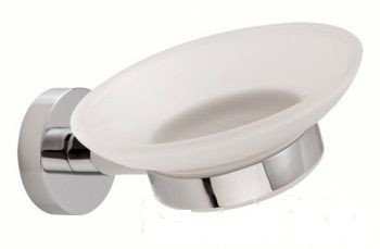 Stil Haus Rondo, настенная стеклянная мыльница, цвет хром