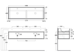 Консоль для раковины SIMAS AGILE AGSS141D