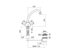 Смеситель для раковины MAMOLI ALFA-BETA 43440743B151