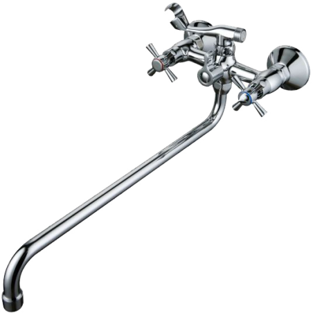 14041 Смеситель двухвентельный для ванны "GANZER" (8/1шт)