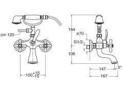 Смеситель для ванны CRISTINA IMPERO IM10075