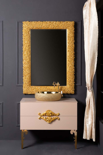 Зеркало ROSE золото 100*140см